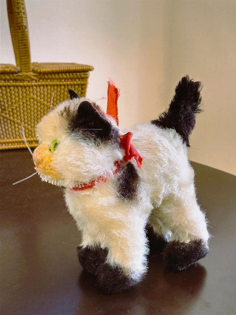 緑の眼をしたぶち猫さん　シュタイフ　ガッシー　GUSSY　ヴィンテージキャット