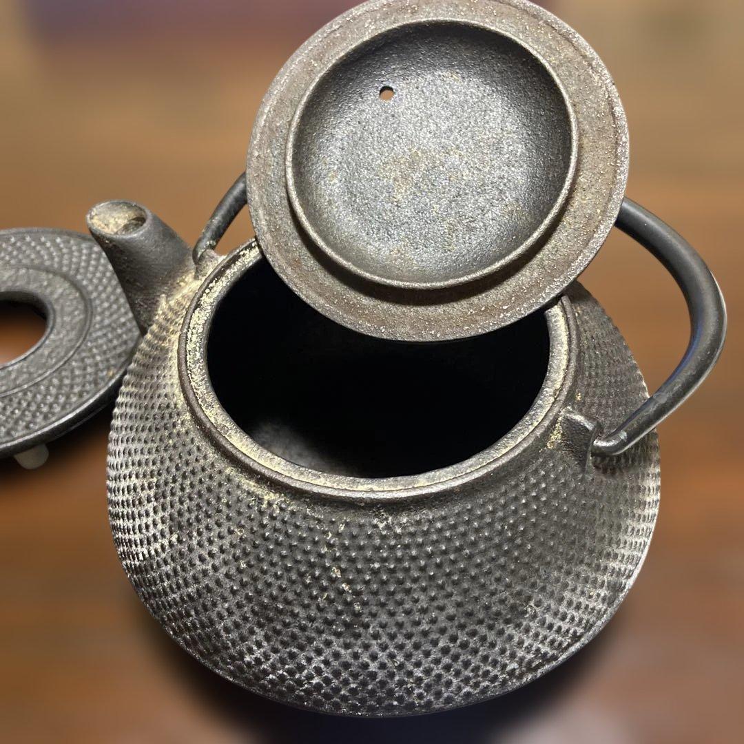 鋳鉄製 鉄瓶 底皿付き