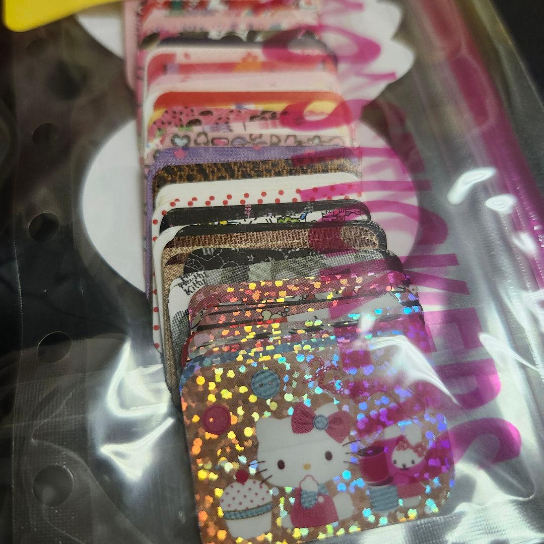 レア ハローキティ シール パック ピンク リボン フレーク シール 2011年