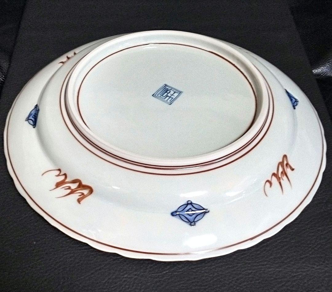 京焼　清水焼　万暦赤絵魚藻紋皿