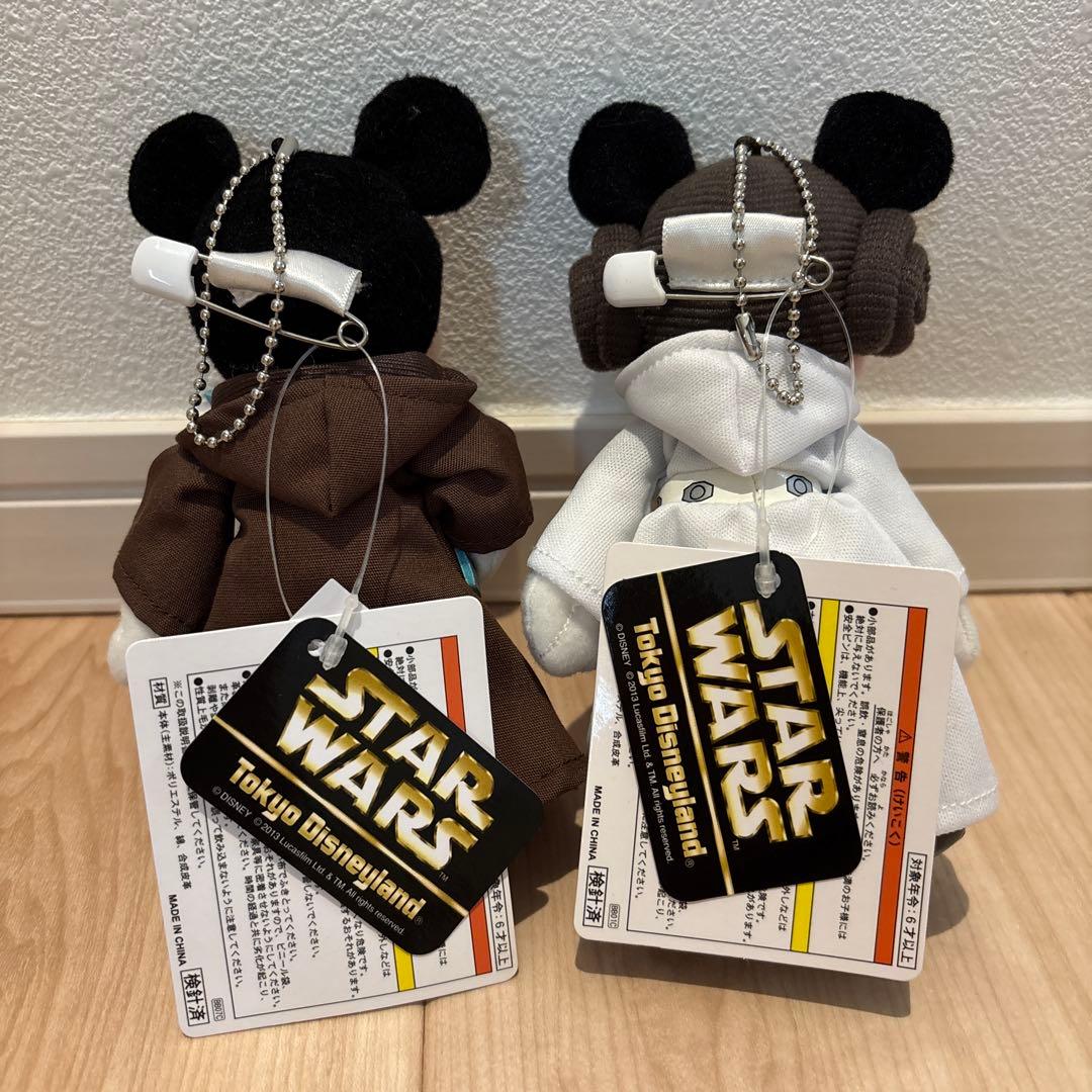 スターウォーズ　ミッキー　ミニー　ぬいぐるみバッジ　STAR WARS