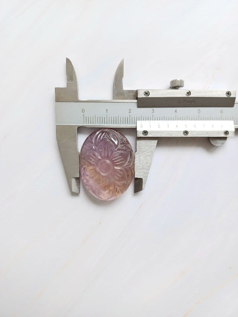 【希少70ct】アメトリン　原石　ルース　カービング ストーン