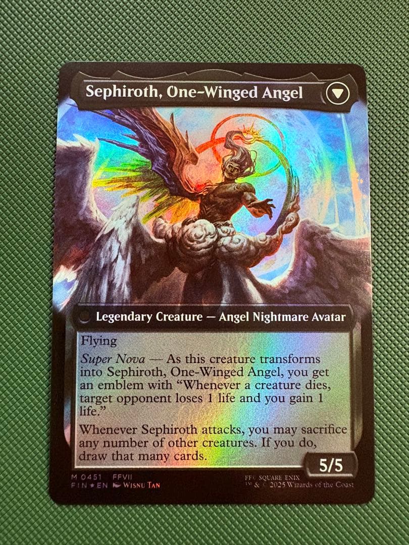 歯*鼓様 MTG 威名のソルジャー、セフィロス 拡張アート　foil 英語版