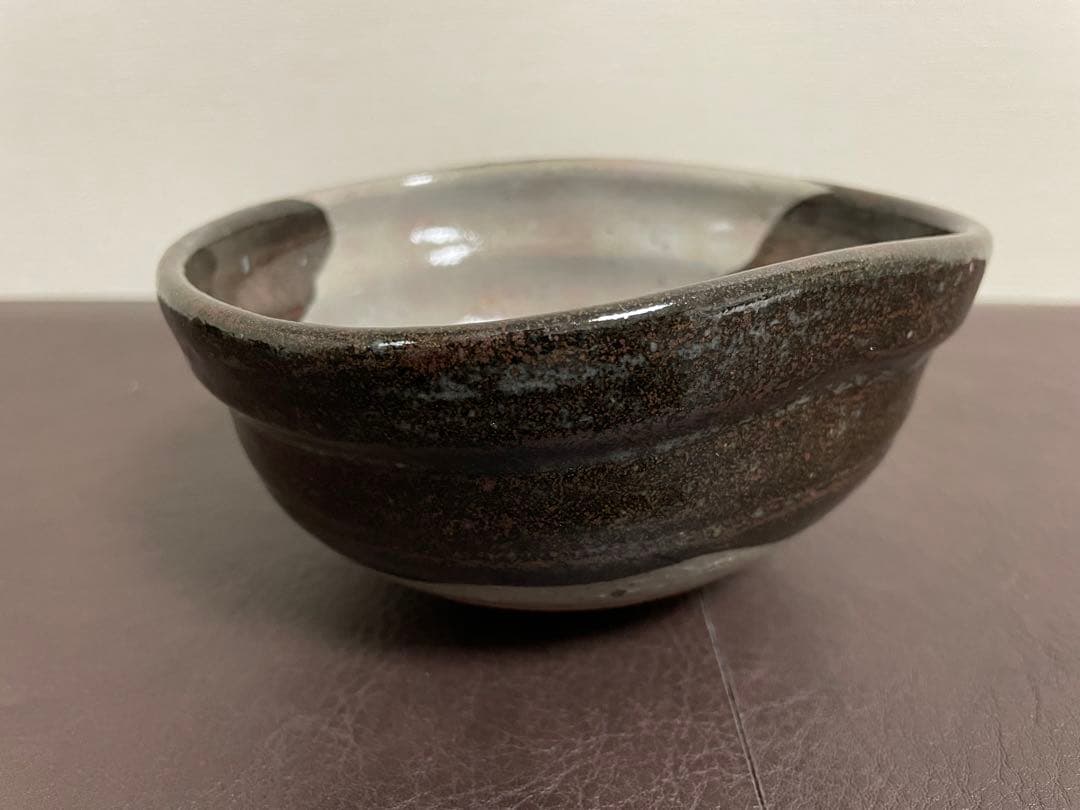 西岡小十　絵唐津沓鉢　共箱　茶碗　唐津焼　茶道具