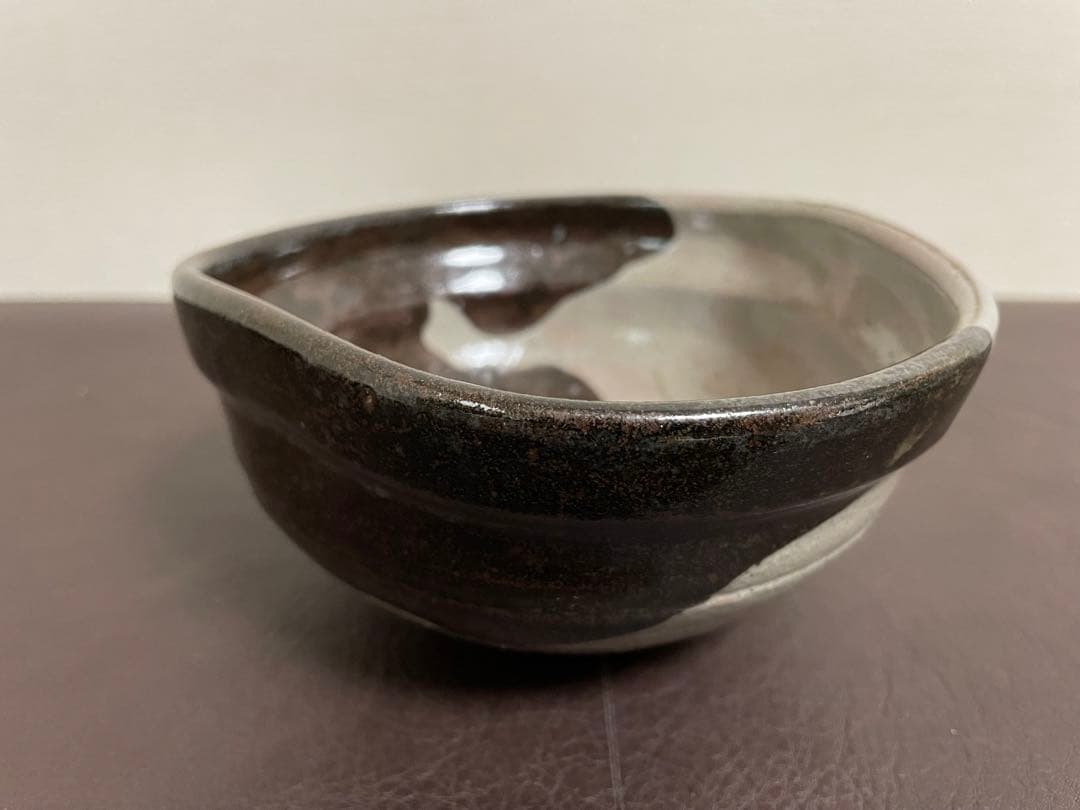 西岡小十　絵唐津沓鉢　共箱　茶碗　唐津焼　茶道具