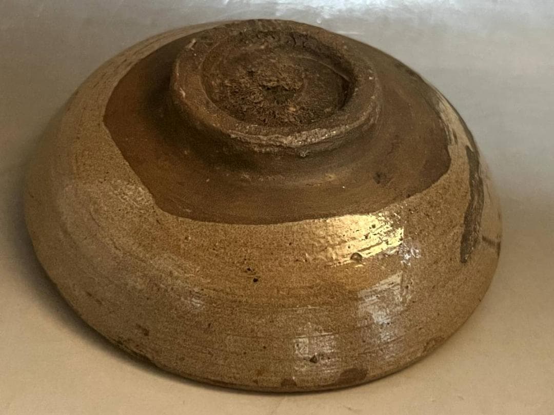 皿■古唐津 平皿 絵唐津 渦巻き 平杯 (江戸期)酒器 古美術 時代物 骨董品■