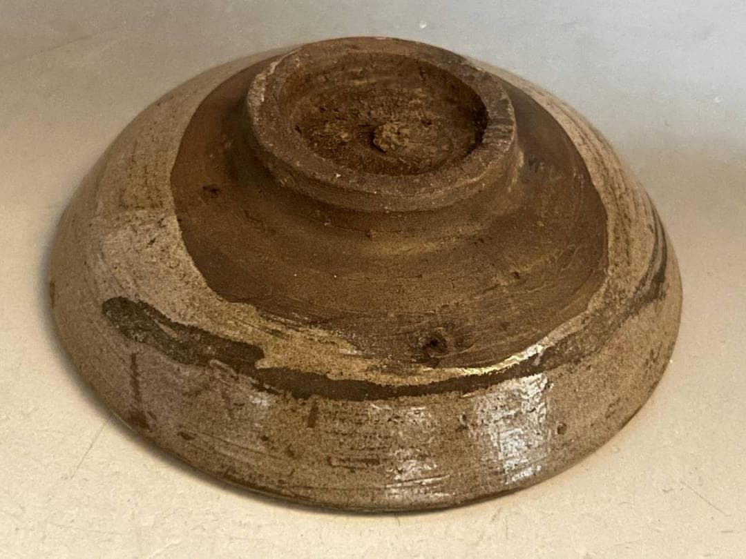 皿■古唐津 平皿 絵唐津 渦巻き 平杯 (江戸期)酒器 古美術 時代物 骨董品■