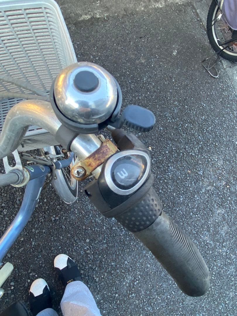 ブリヂストン充電　電動アシスタワゴン三輪車 ブルー