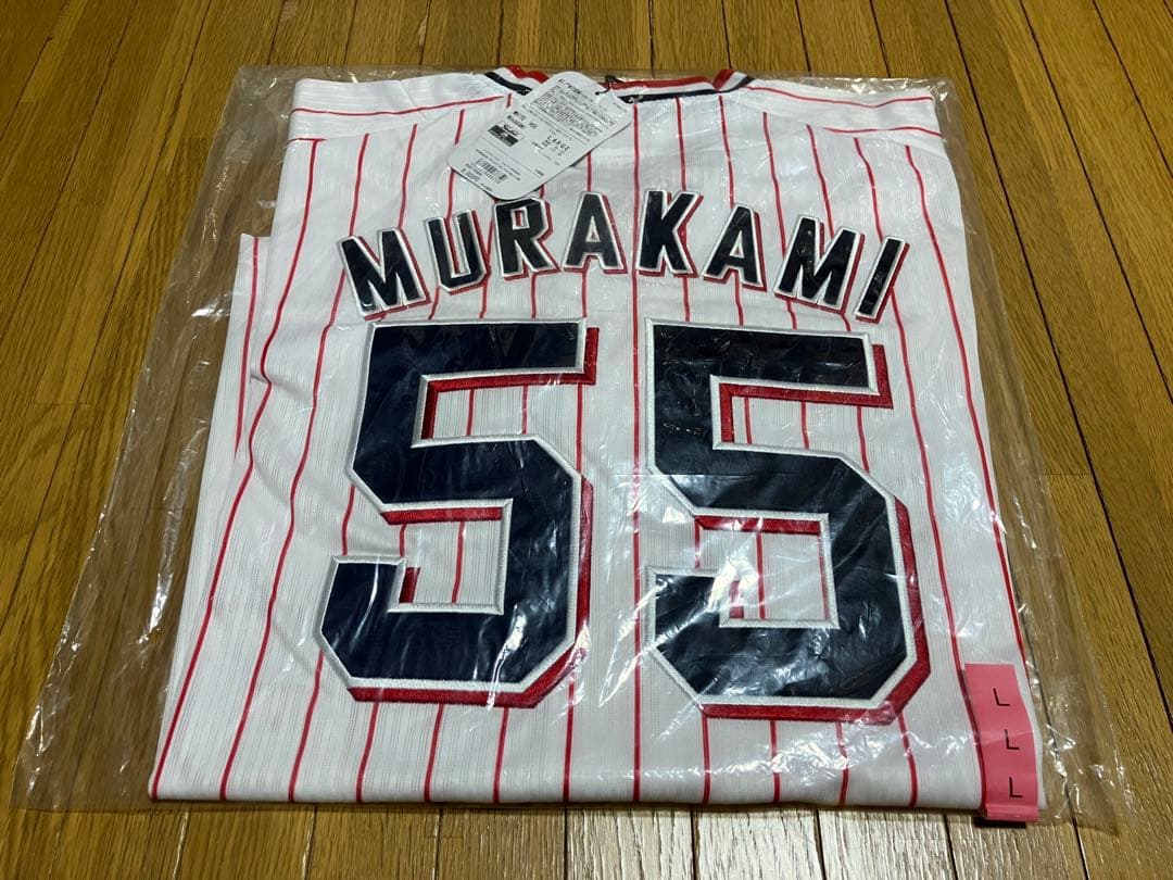 東京ヤクルトスワローズ 村上宗隆 2021優勝記念モデル ホームユニフォーム L