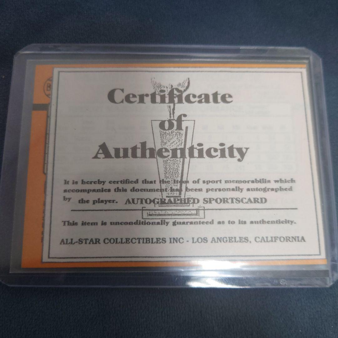 Will Clark auto 証明書有