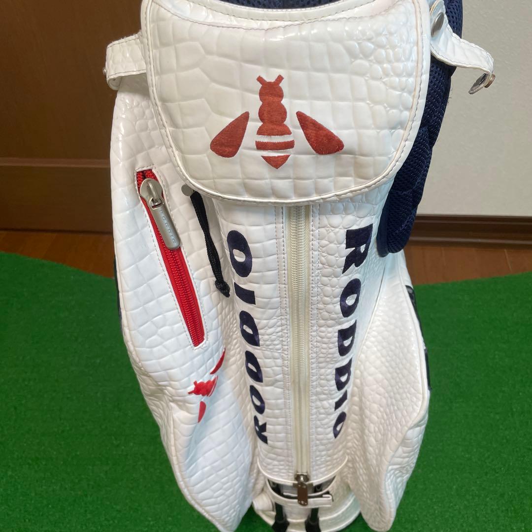 ★RODDIO ホワイトクロコのスタンドタイプキャディバッグ