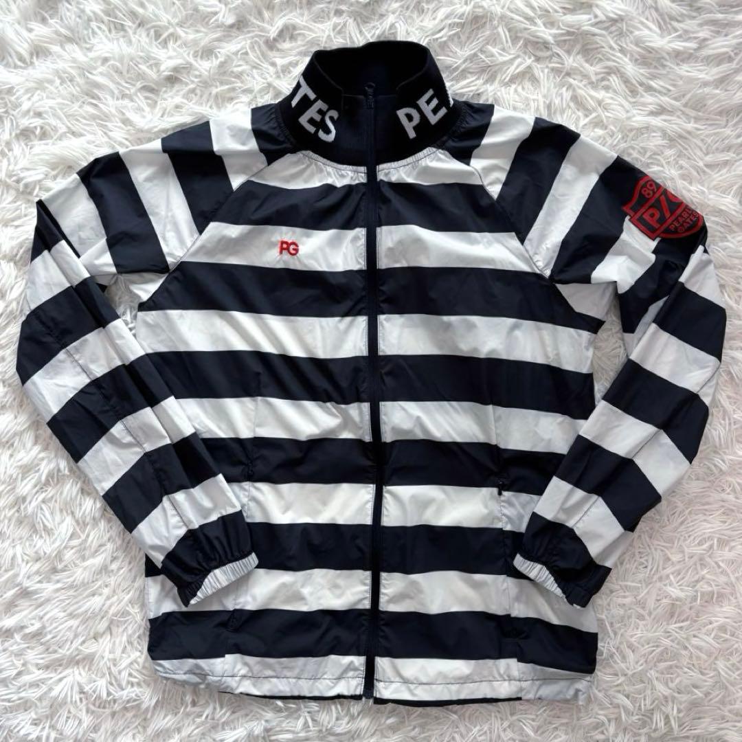 パーリーゲイツ ツインスニード ボックス ボーダー 千鳥 蓄熱 ブルゾン