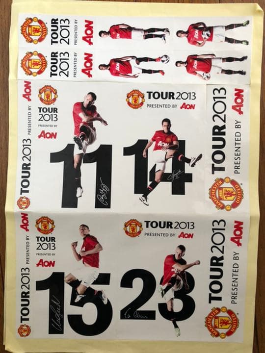 マンチェスターユナイテッド デヘア、エヴァンス直筆サイン入りユニフォーム