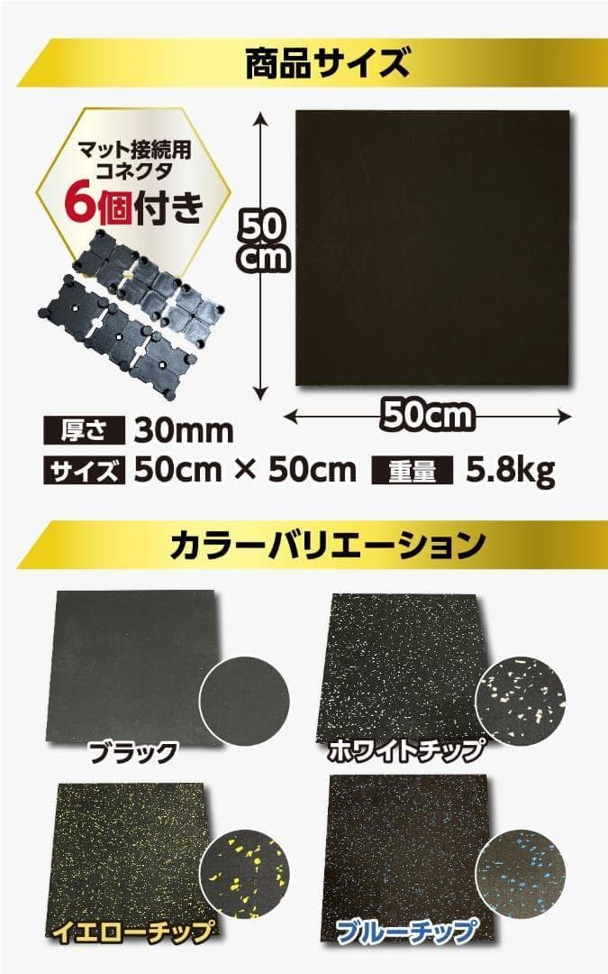 【USAGIページ】4WD ジムマット 4枚x7セット イエローチップ