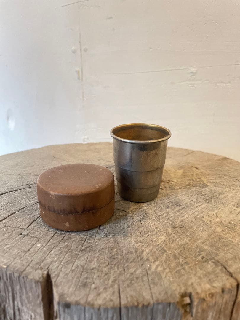携行カップ マイカップ 折畳み 収納 コップ アンティーク 古道具