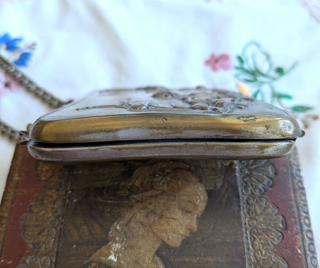ビクトリア朝 アールヌーヴォー シルバー カラーケース 英国アンティーク