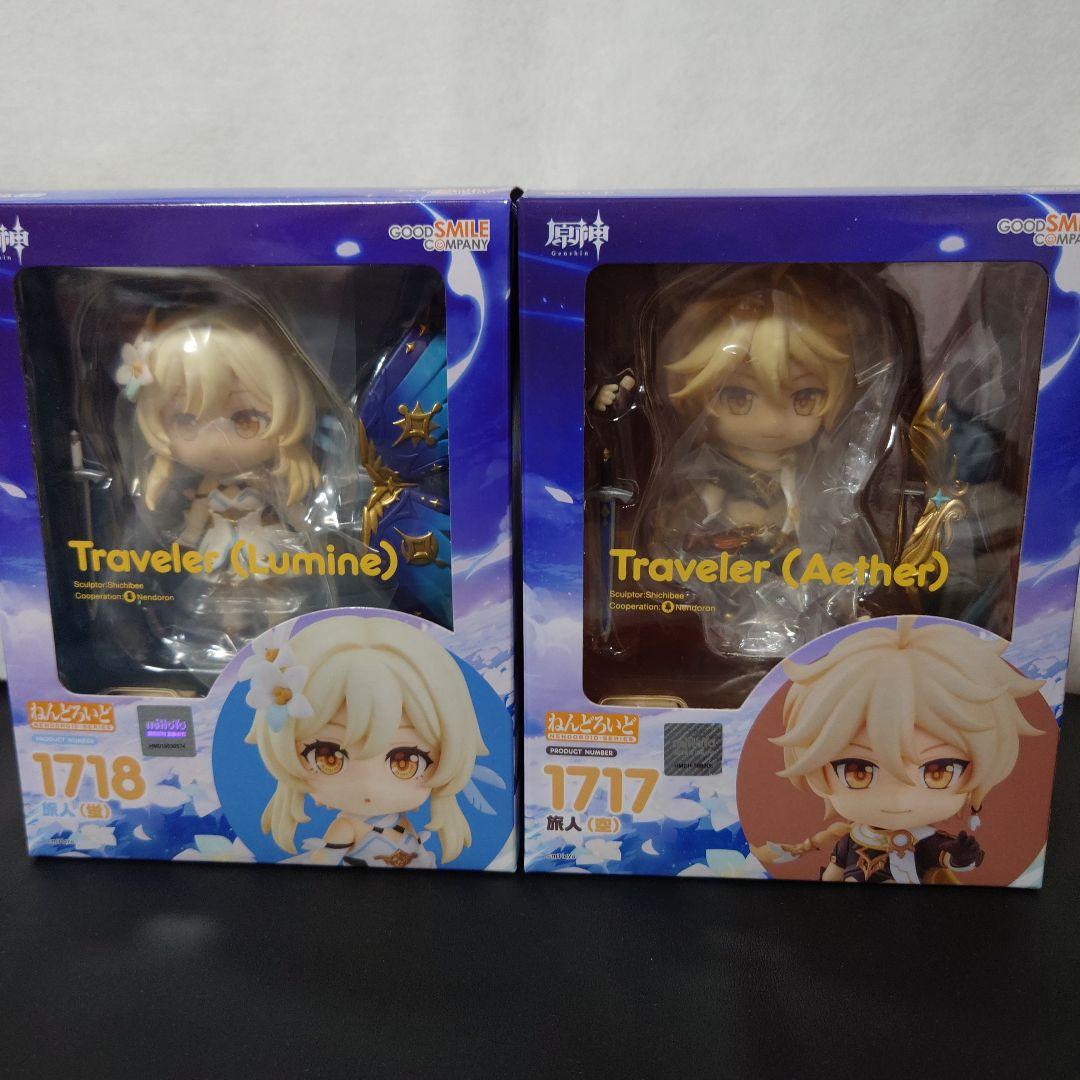 ねんどろいど　原神　旅人（蛍・空）セット