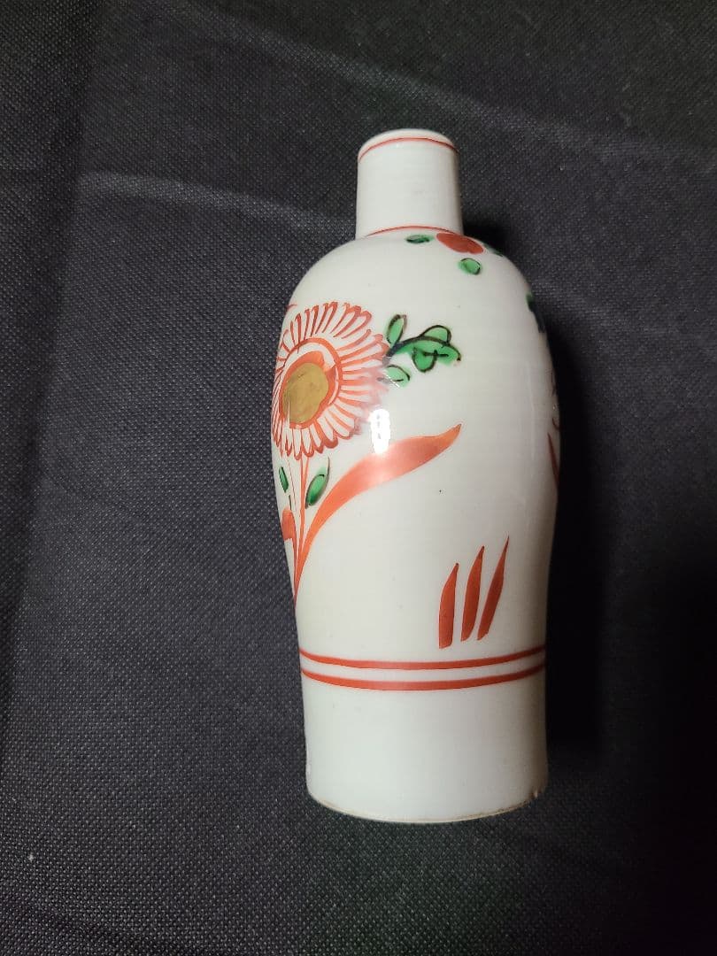 九谷焼須田菁華造呉須赤絵 花鳥文徳利1点