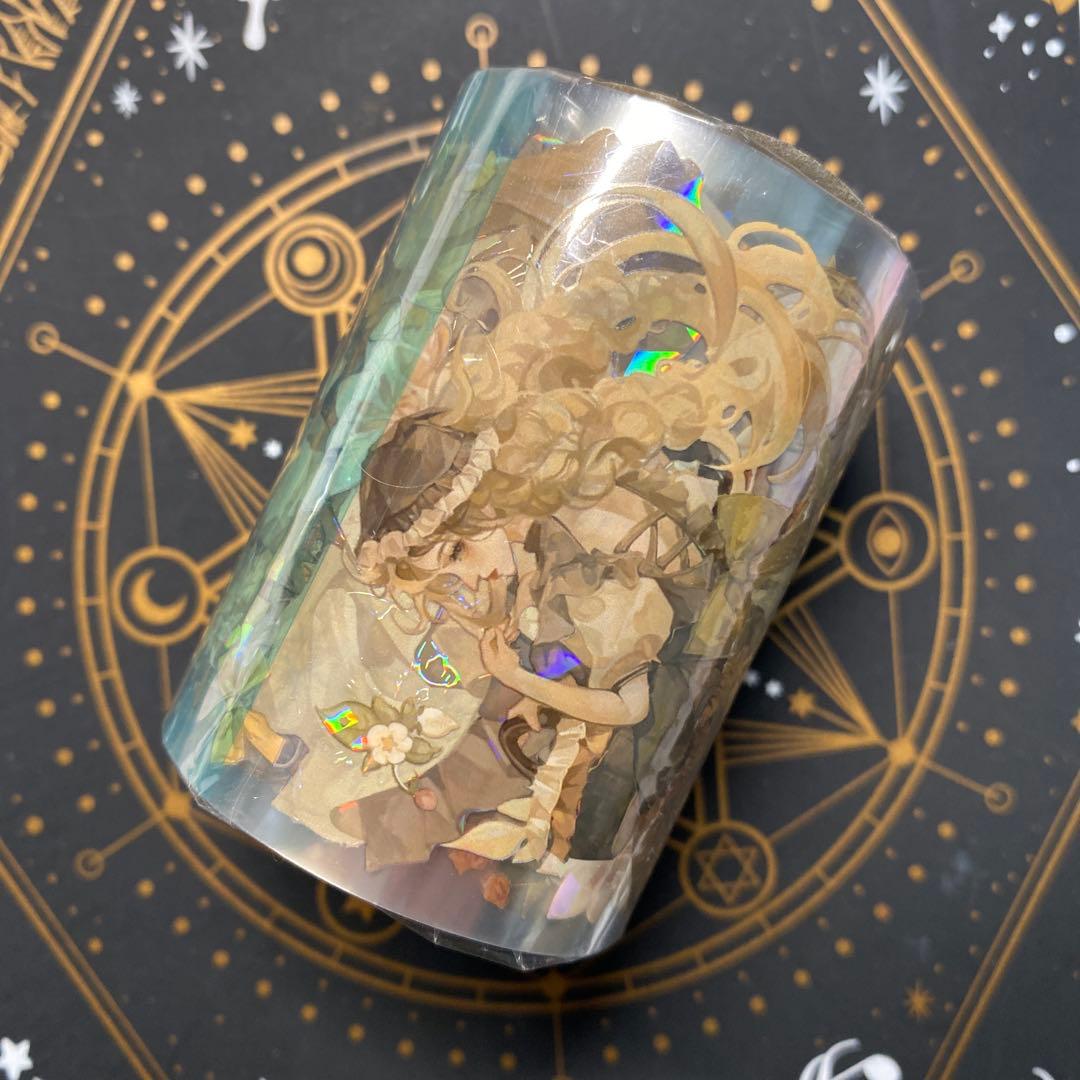 【I】海外　10m巻　貝殻光マスキングテープ　人物系/お花系/装飾系