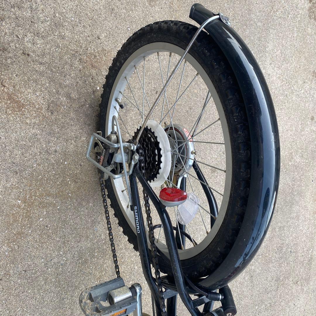 折りたたみ自転車 Shimano 6段変速 黒