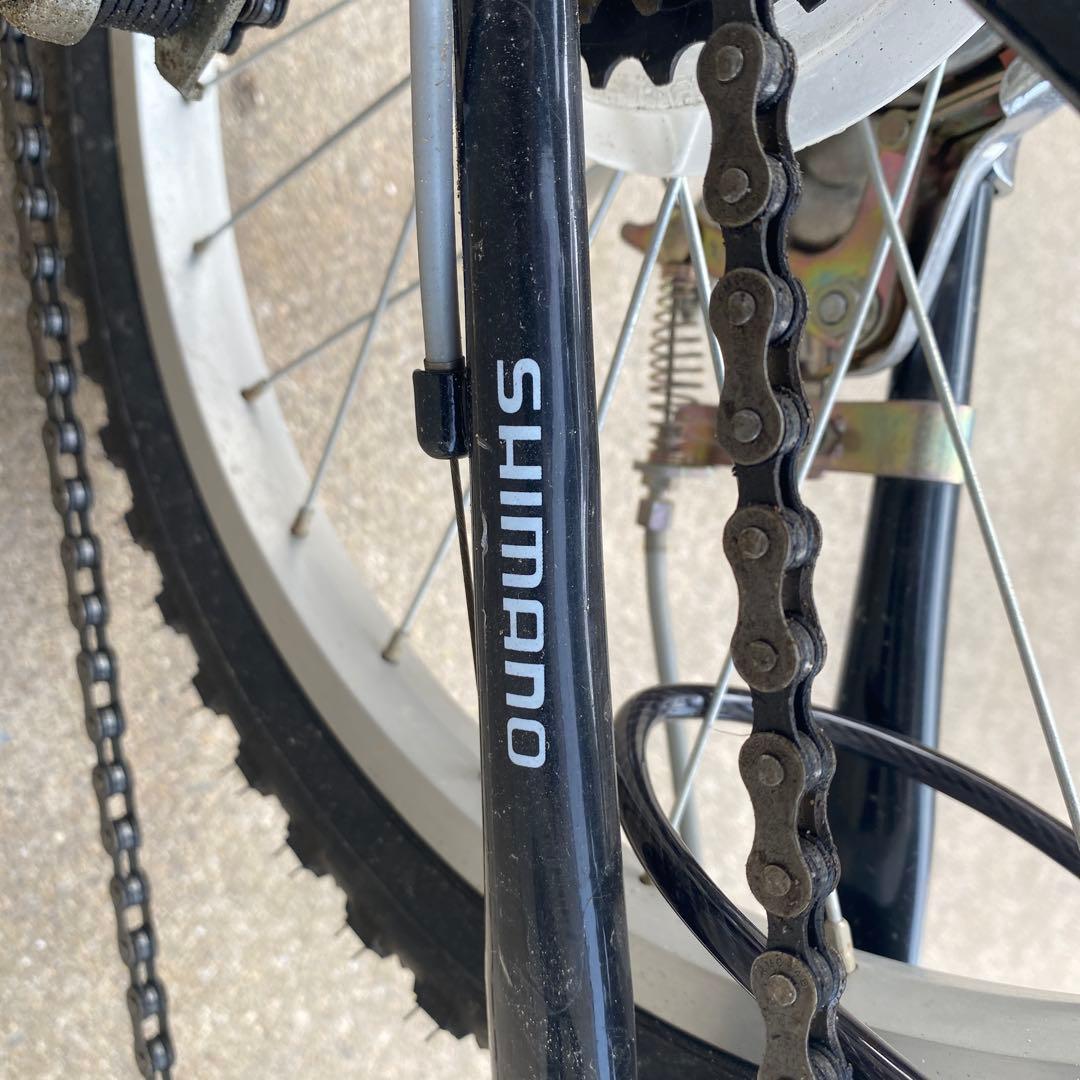 折りたたみ自転車 Shimano 6段変速 黒
