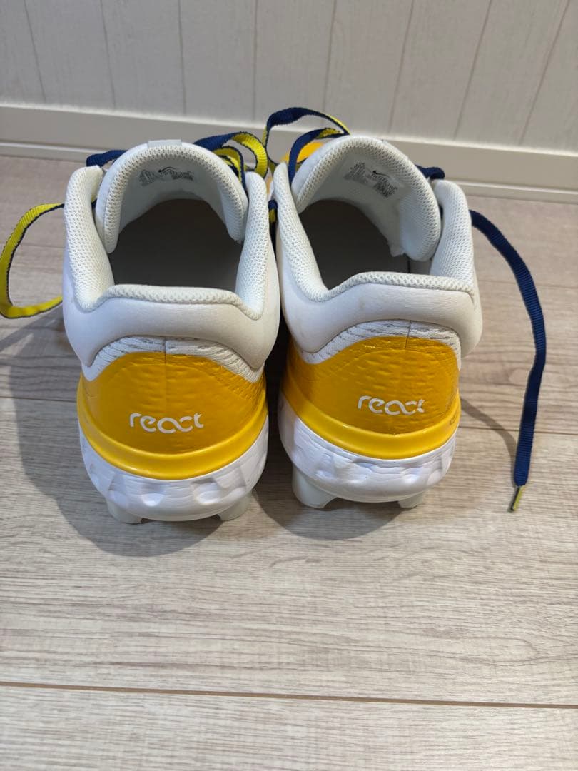NIKEポイントスパイク イエロー/ホワイト28.5