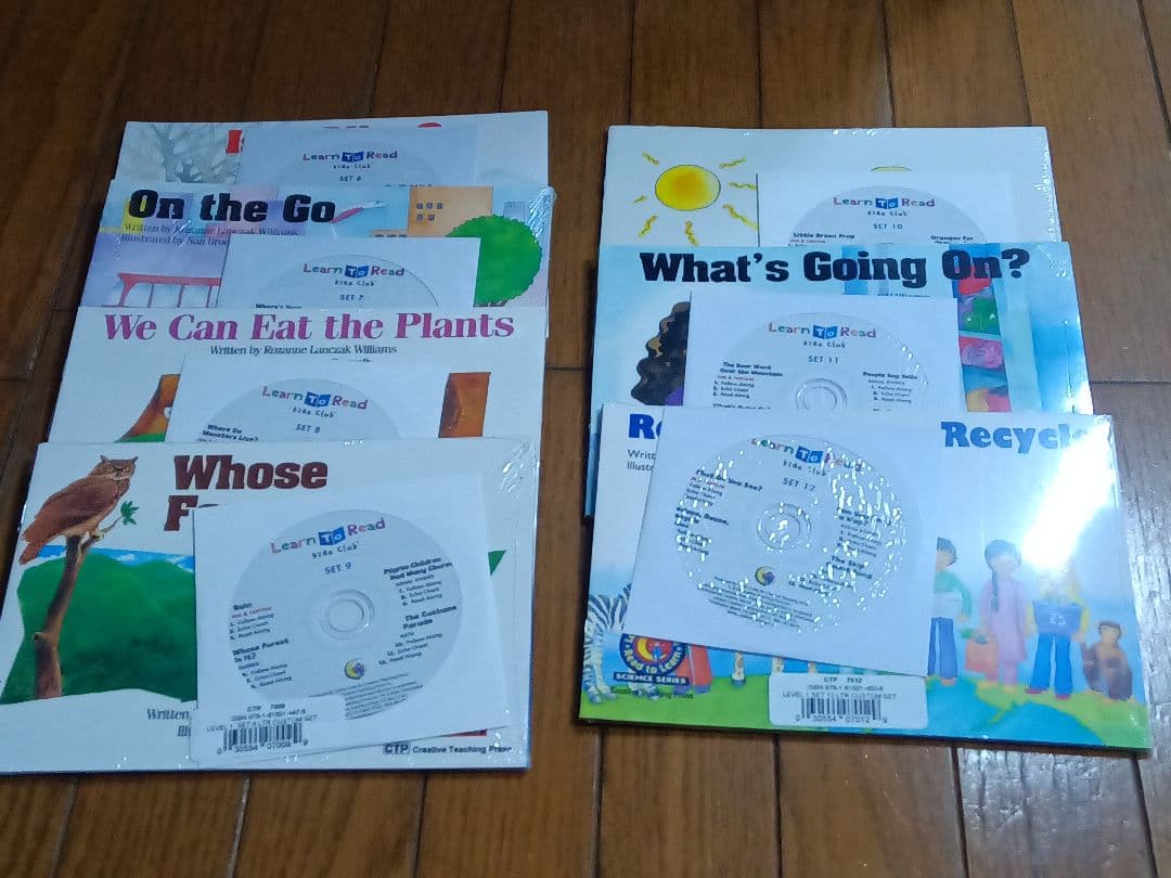 CTP絵本レベル1　絵本全48冊、CD12枚、ワーク6冊、日本語訳付き