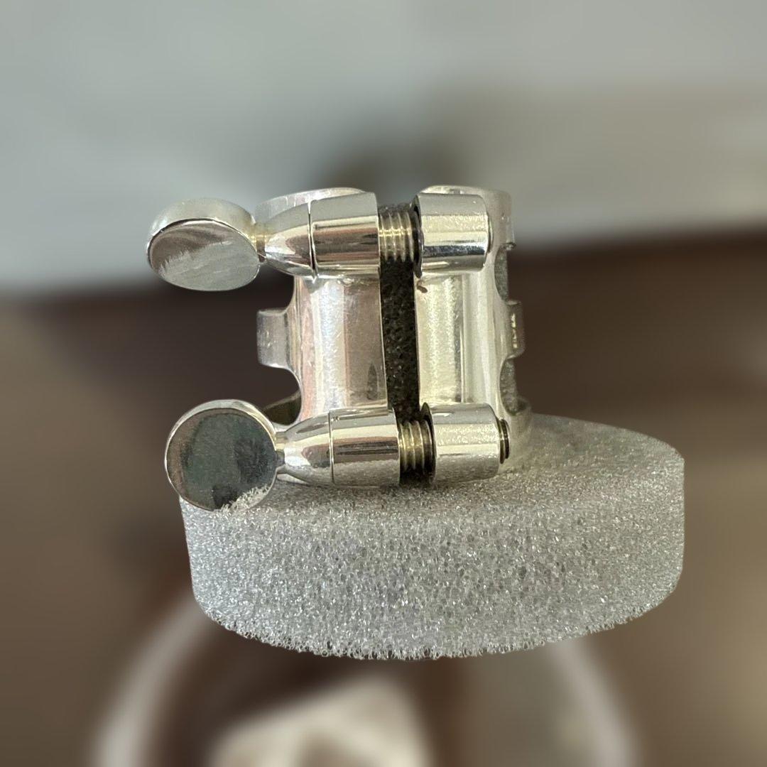 クラリネットリガチャー　ウッドストーン　総銀　B♭用