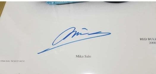F1、直筆サイン、写真、ミカ・サロ選手の直筆サイン、ペーターザウバー直筆サイン