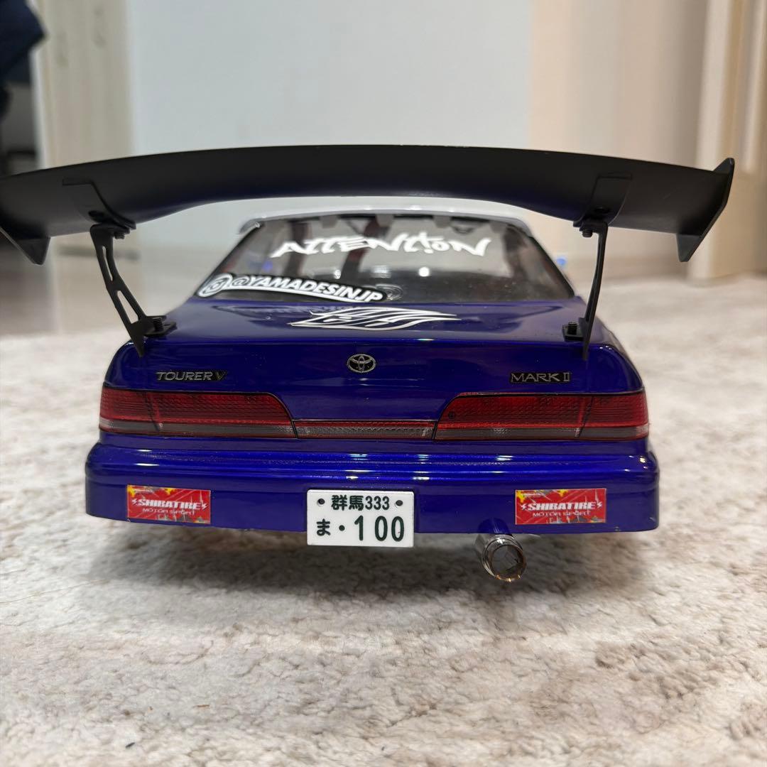 トヨタ マークII 1/10 RCカー ホワイト/パープル