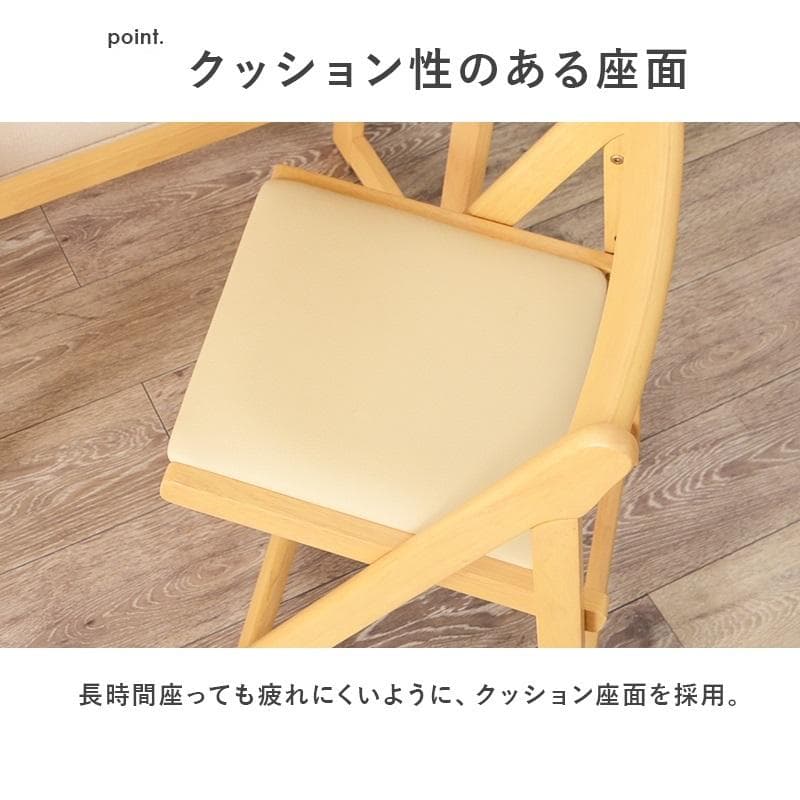 全国一律送料無料★折りたたみ デスク＆チェアセット幅７０【ナチュラル】