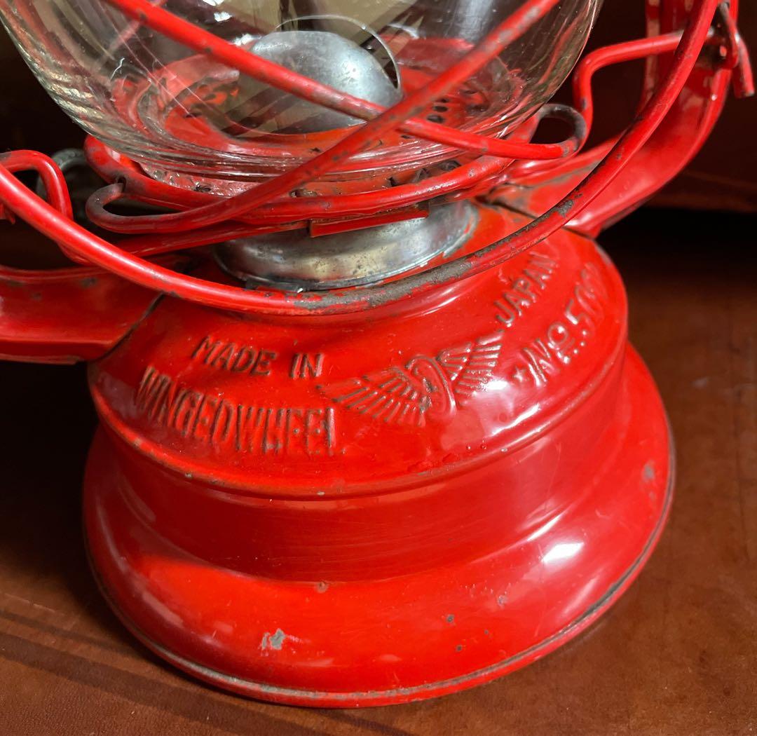 WINGED WHEEL No.500 Red オイル ランタン オイルランプ