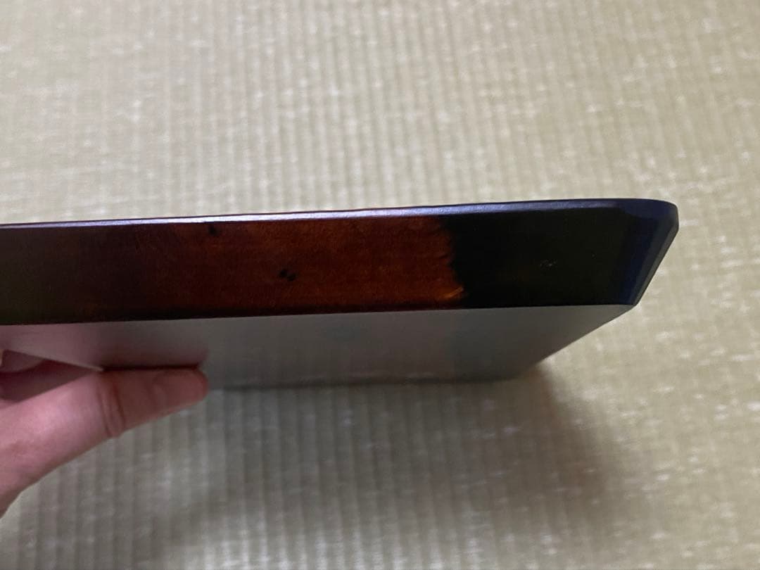 黒柿拭き漆我谷盆（くろがきふきうるしわがたぼん）