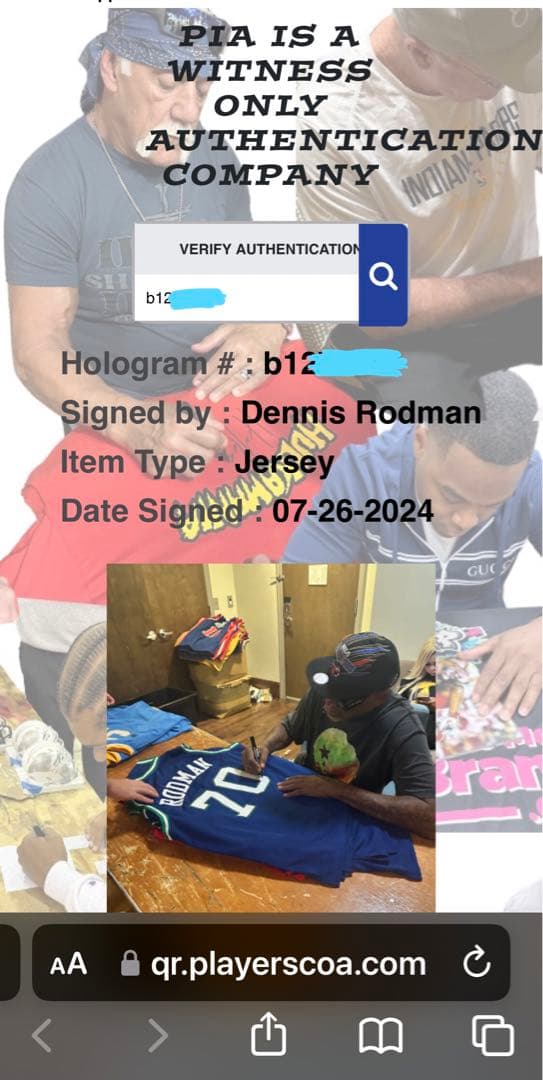 DENNIS RODMAN サイン入り ダラスマーベリックスジャージ ロッドマン