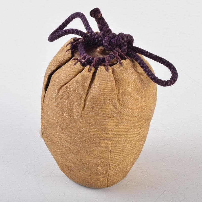 茶道具　瀬戸焼　古瀬戸　肩衝茶入　袱紗付　V　8636