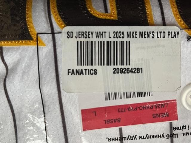 ダルビッシュYu11パドレスLimitedバットマンパッチ付ジャージL
