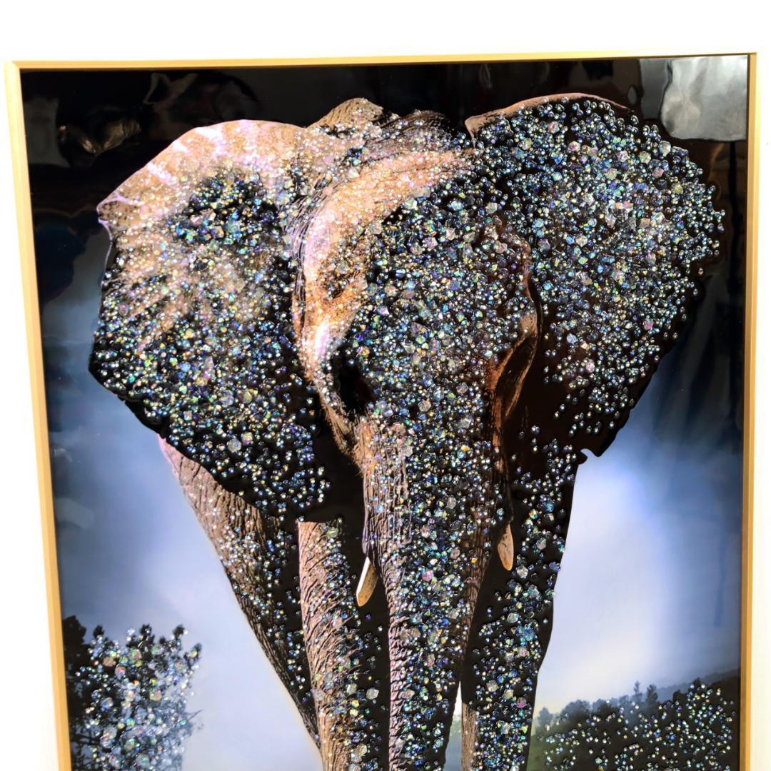 アートフレーム サバンナ/象 絵画 クリスタルピクチャー