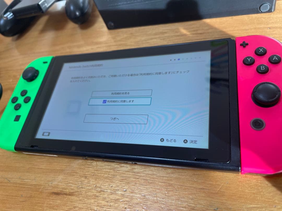 Nintendo Switch 本体 動作確認済み グリーン ピンク