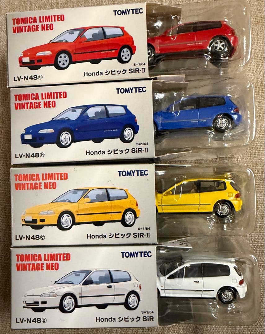 トミカリミテッドビンテージネオ ホンダシビック LV-N48a,b,c,d