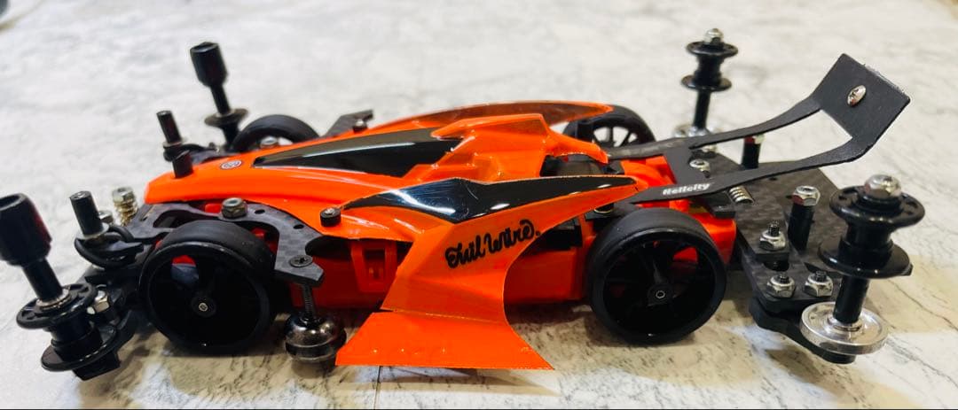 ミニ四駆　MSスギヤマ式フレキ　V字カット鳥居残し　前後スラダン