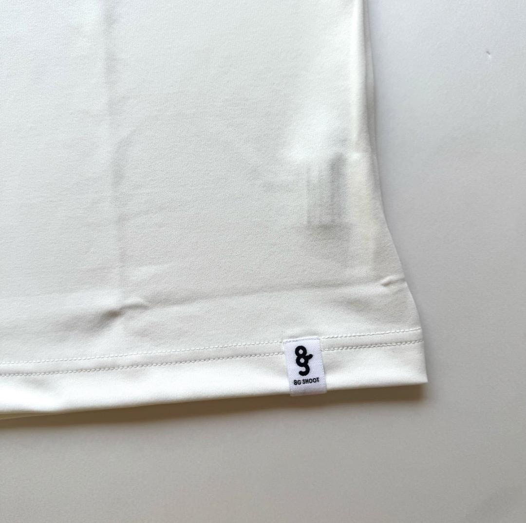 サイズXL　［ 8G SHOOT ］モックネック半袖 ホワイト