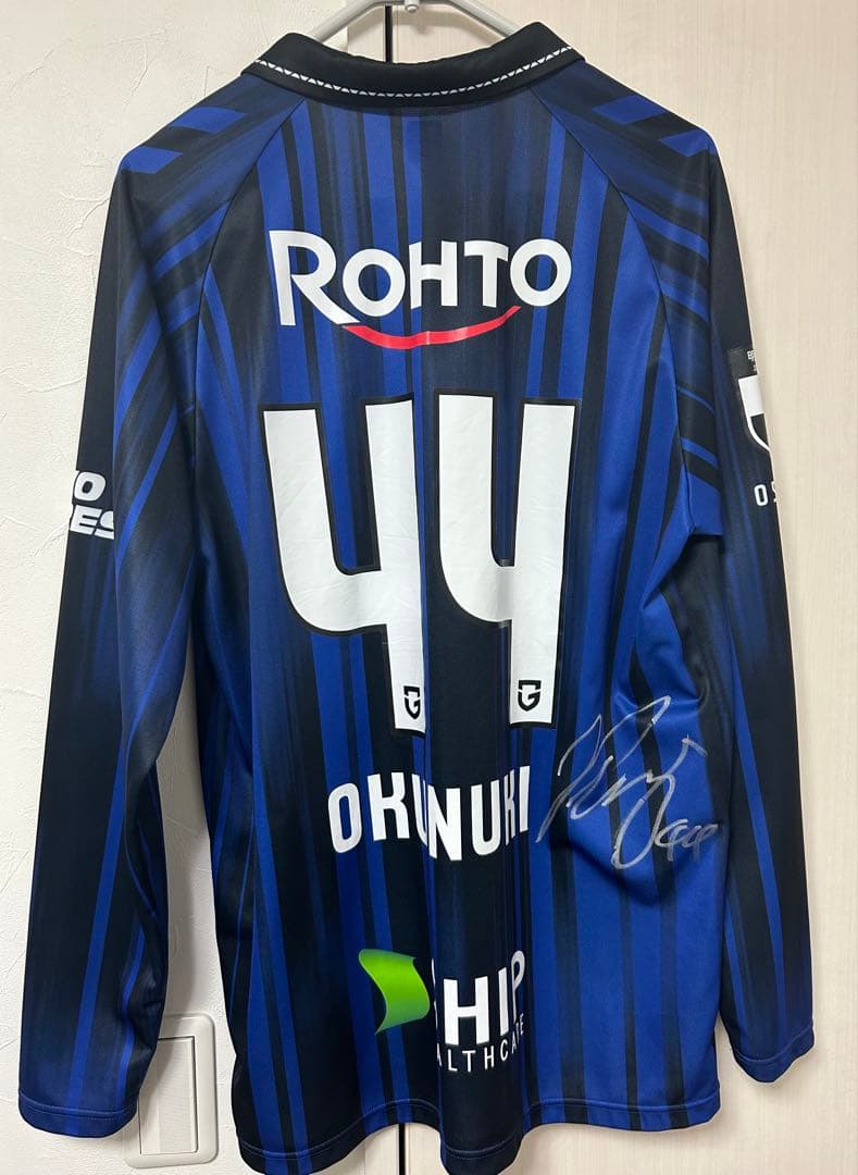 【ガンバ大阪】長袖ユニフォームO-XO奥抜44 サイン入り