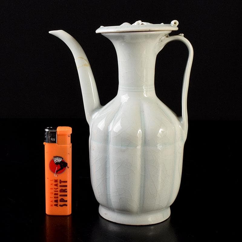 中国　影青　青白磁　蓋付水注瓶　N　7115