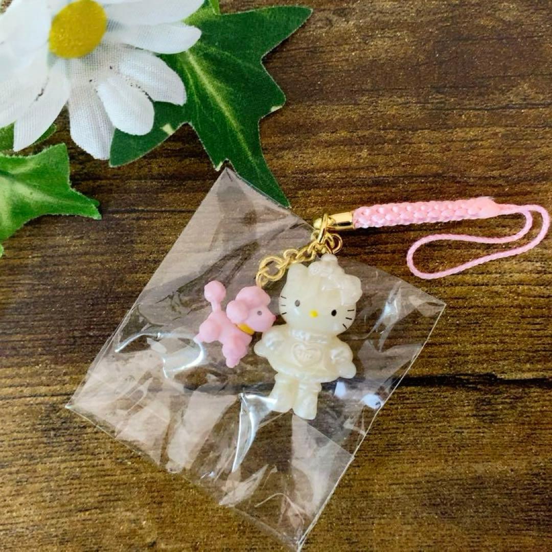 激レア！ピンクプードル＆ホワイトキティ　根付け　ストラップ　入手困難　希少