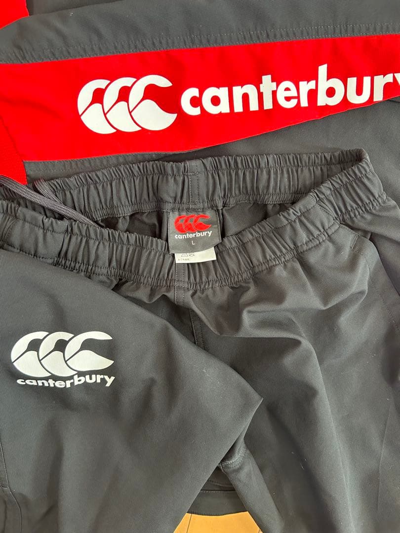 カンタベリー　ウォームアップウェア Lサイズ 黒/赤　上下