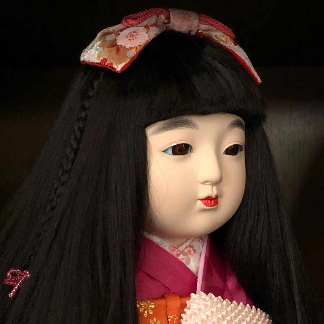 【中古品】年内セール　ペア市松人形　東京久月　正絹衣装　ドール