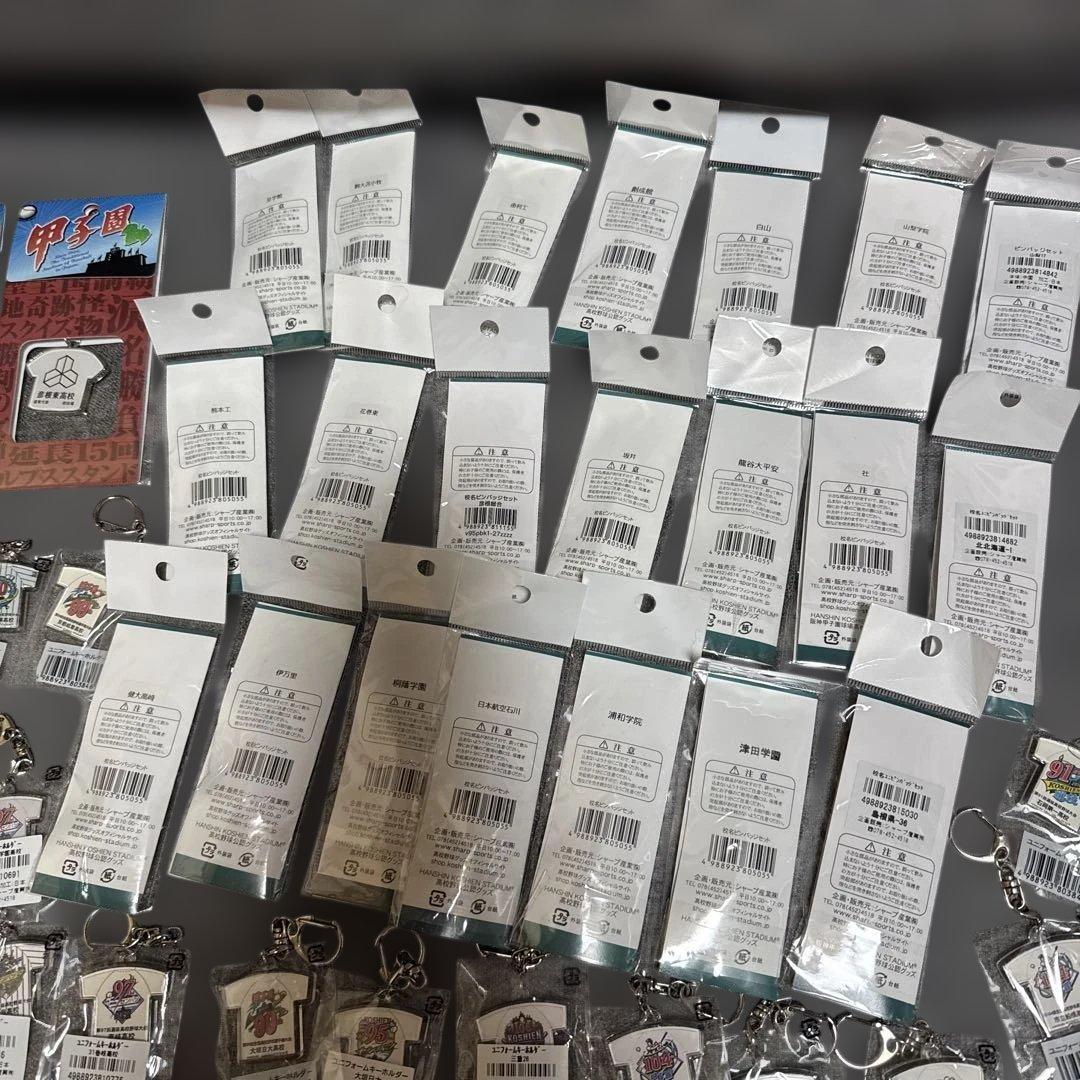 未開封　高校野球　甲子園　ユニフォームキーホルダー/ピンバッジ　185個　大量