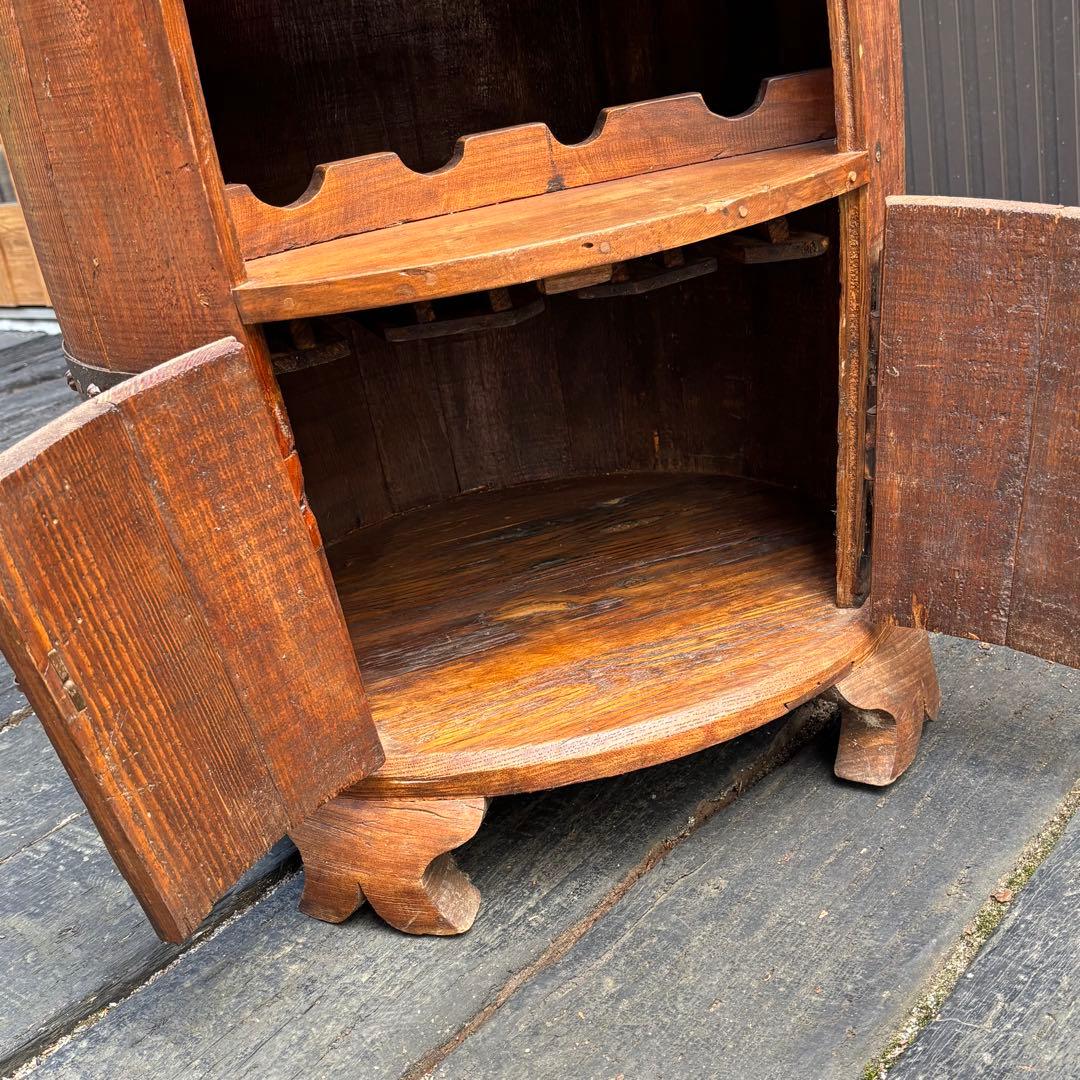 木製樽型収納テーブル バレル型 アンティーク 家具 レトロ