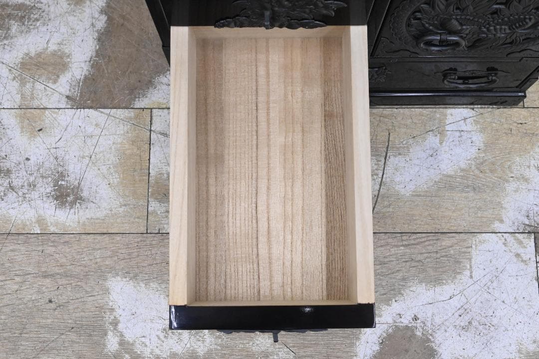 NH19 超美品 最高級 欅産業 仙台箪笥 宮城県推奨品 漆塗り小引出 船箪笥