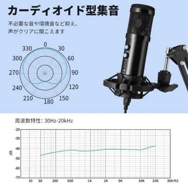 プロ収録を自宅で❣エコー調整自由自在♪❤プロフェッショナルコンデンサーマイク